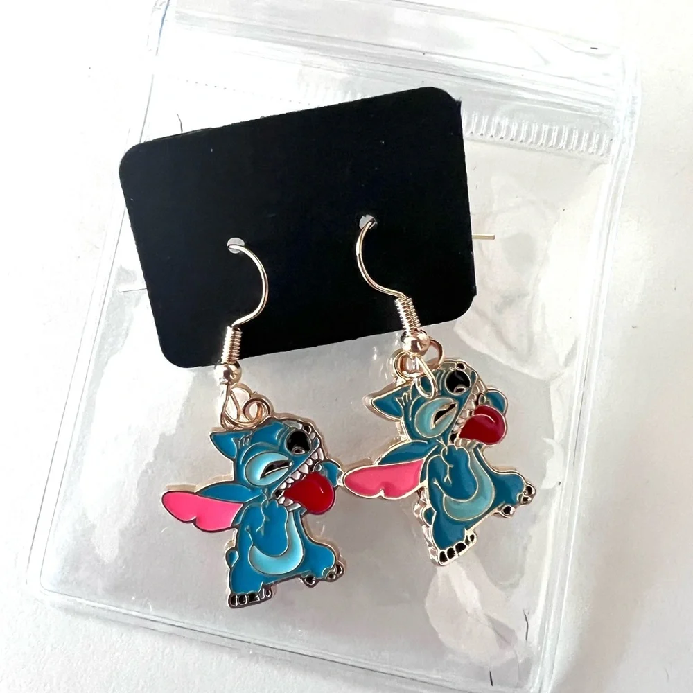DISNEY Baby STITCH Dangle Earrings NWT